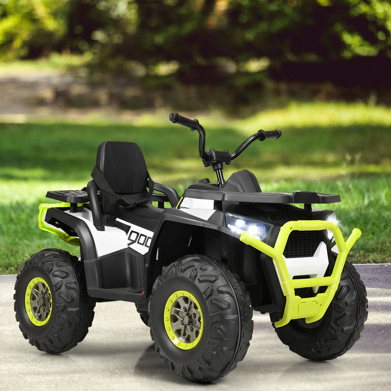 Load image into Gallery viewer, Electric Kids Ride On ATV 4-Wheeler Quad with LED Lights in White - 12V

