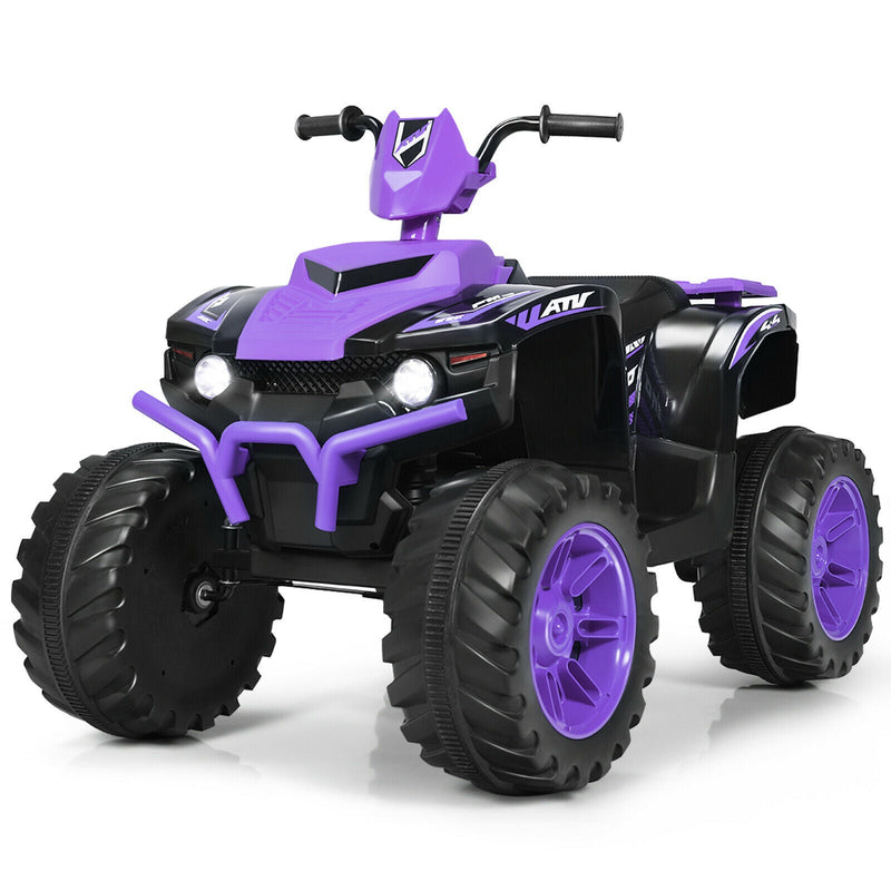 Load image into Gallery viewer, Electric Kids Ride On ATV 4-Wheeler Quad with Music and LED Light - Purple
