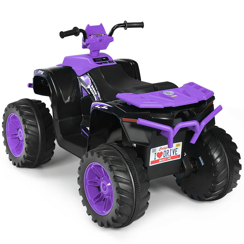 Load image into Gallery viewer, Electric Kids Ride On ATV 4-Wheeler Quad with Music and LED Light - Purple
