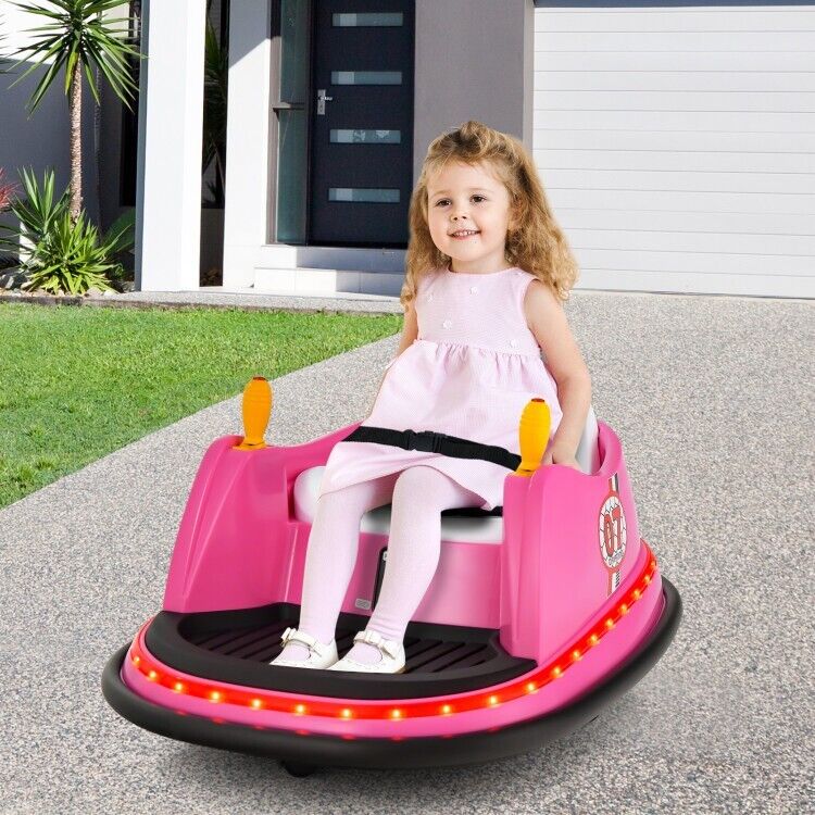 Load image into Gallery viewer, Electric Kids Ride-On Bumper Car with Flashing Lights - Perfect Toddler Gift!
