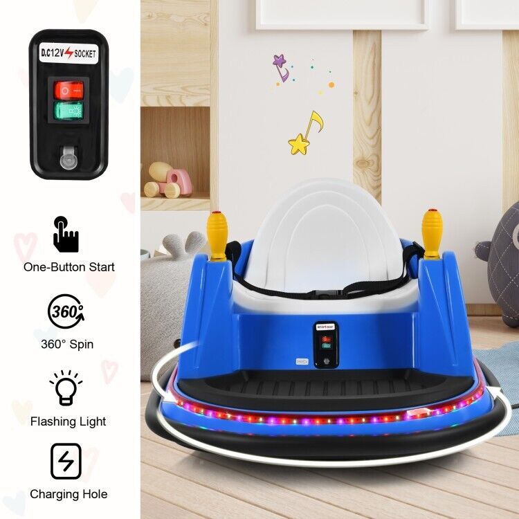 Load image into Gallery viewer, Electric Kids Ride-On Bumper Car with Flashing Lights - Perfect Toddler Toy Gift

