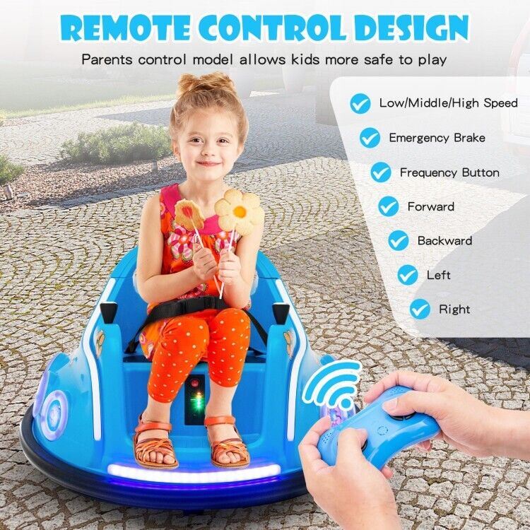 Load image into Gallery viewer, Electric Kids Ride On Bumper Car with Remote Control and Flashing LED Lights - Perfect Gift for Children
