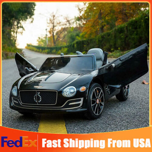 Load image into Gallery viewer, Electric Kids Ride-On Car Bentley Style with Remote Control and LED Lights - Black
