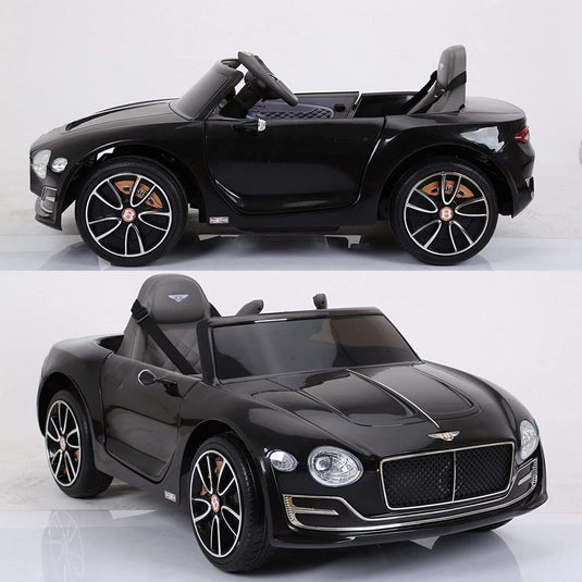 Electric Kids Ride-On Car Bentley Style with Remote Control and LED Lights - Black