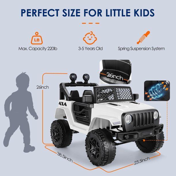 Load image into Gallery viewer, Electric Kids Ride-On Car Truck SUV with 3-Speeds, MP3 Player, and Remote Control - 12V USA
