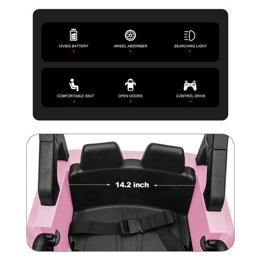 12V Electric Ride-On Car for Kids with Remote Control and 3-Speed Motorized Drive