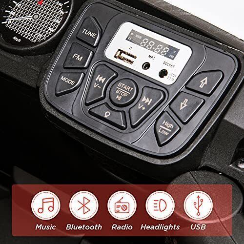 Load image into Gallery viewer, Electric Kids Ride-On Car Truck Toy with 3 Speeds, MP3 Player, LED Lights, and Remote Control - Perfect Xmas Gift!
