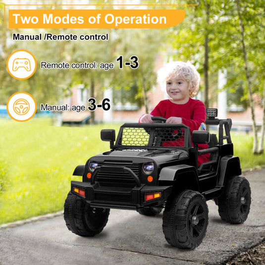 Electric Kids Ride On Car Truck Toy with Dual Drive and Remote Control - Suitable for 3-5 Years