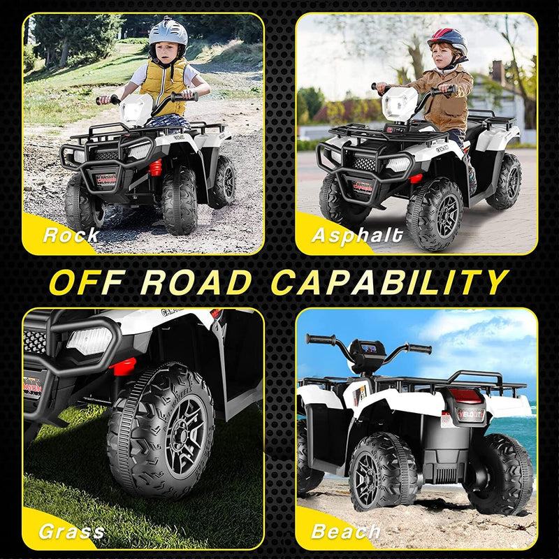 Load image into Gallery viewer, Electric ATV 4-Wheeler for Kids with LED Lights and Music - 12V Battery Powered
