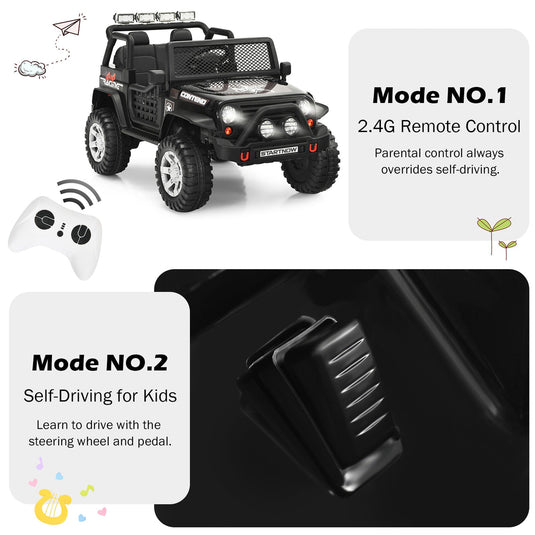 Electric Kids Ride On Car Truck with MP3 and Remote Control - Black