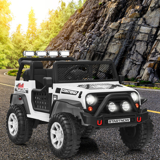 Electric Kids Ride On Car Truck with MP3 Player and Remote Control - White