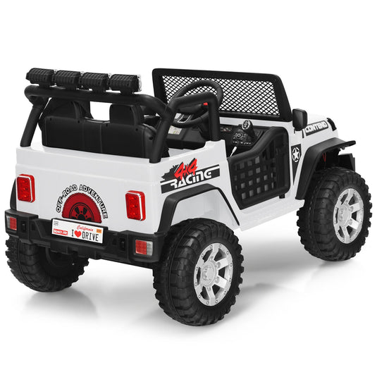 Electric Kids Ride On Car Truck with MP3 Player and Remote Control - White