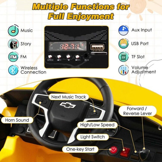 Electric Kids Ride-On Car with 3 Speeds, All-Terrain Wheels, and 2.4G Remote Control - 12V