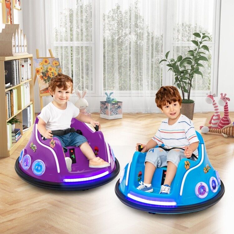 Load image into Gallery viewer, Electric Kids Ride-On Car with Remote Control and Flashing LED Lights - Purple
