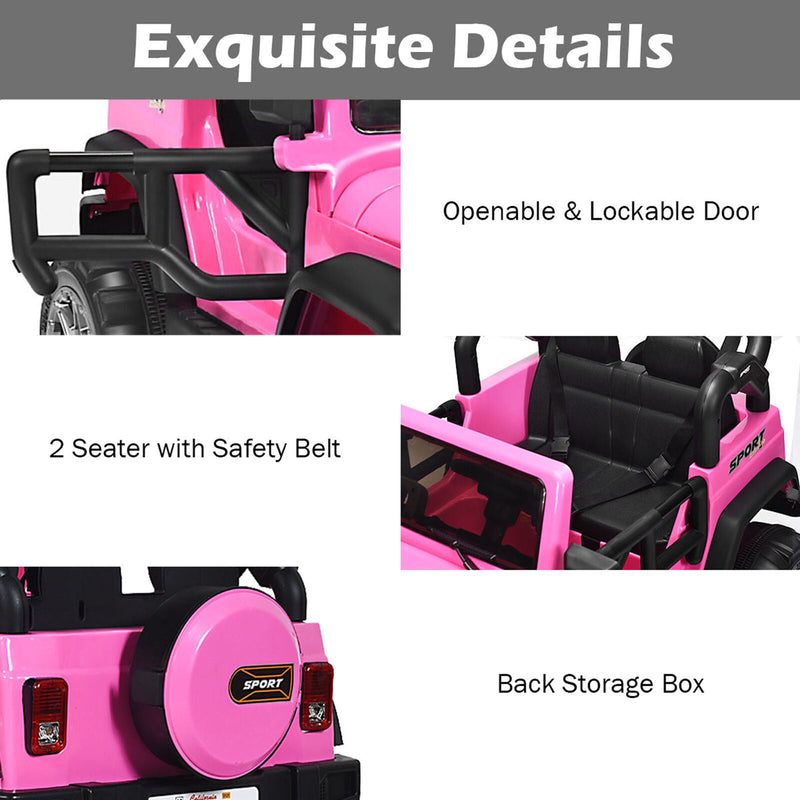 Load image into Gallery viewer, Electric Kids Ride On Car with Remote Control and Music - Pink with Storage Box

