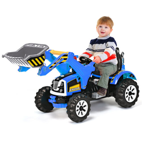 Load image into Gallery viewer, Electric Kids Ride-On Excavator Truck in Blue - Perfect for Toddlers!
