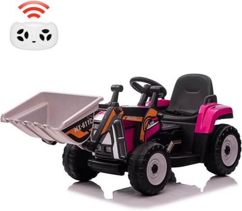 Load image into Gallery viewer, Electric Kids Ride-On Excavator with Remote Control - Rose Red
