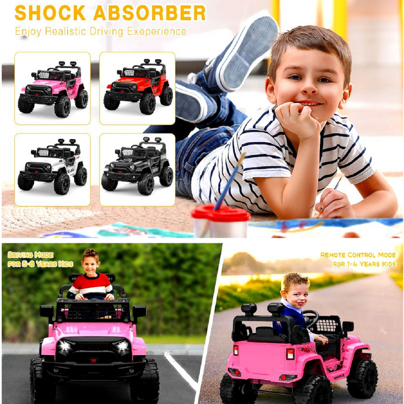 Load image into Gallery viewer, Electric Kids Ride-On Jeep SUV with 2 Speeds, Remote Control, LED Lights, and Music
