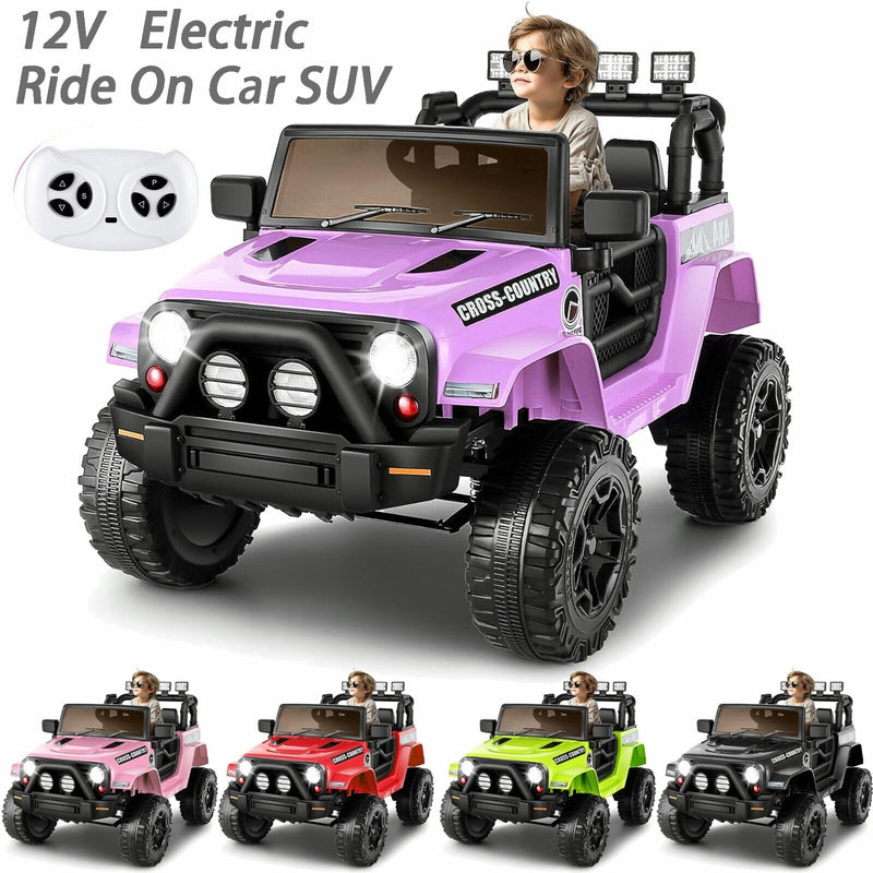 Load image into Gallery viewer, 12V Electric Ride-On JEEP Truck for Kids with LED Lights and Remote Control - USB Compatible
