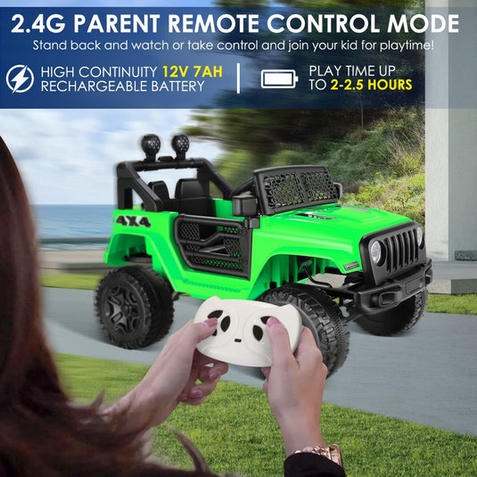 Electric Kids Ride-On JEEP with Remote Control - 12V 4-Wheel Toy Truck