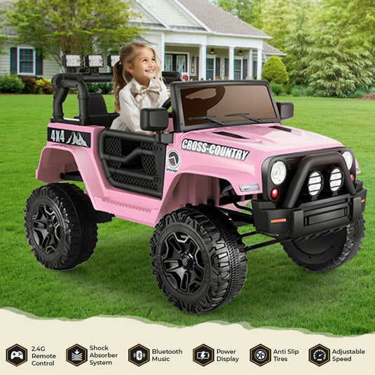 12V Battery Powered Electric Ride-On Truck for Kids with Remote Control - 60W Motor