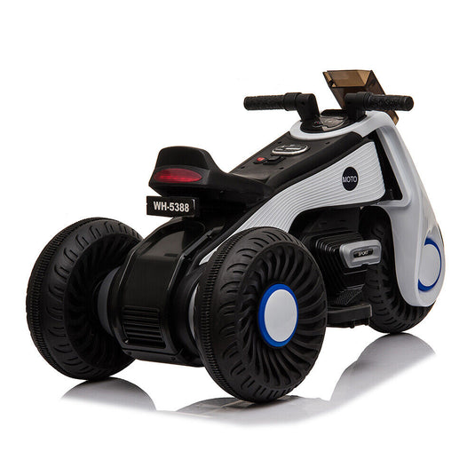 Electric Kids Ride On Motorbike with Training Wheels and MP3 Player - 12V Kids Electric Motorcycle