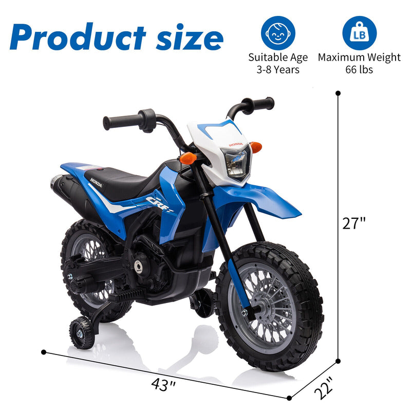 Load image into Gallery viewer, Electric Kids Ride-on Motorcycle with Training Wheel, Headlight, and Sound Effects
