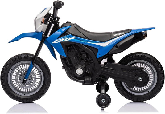 Electric Kids Ride-on Motorcycle with Training Wheel, Headlight, and Sound Effects