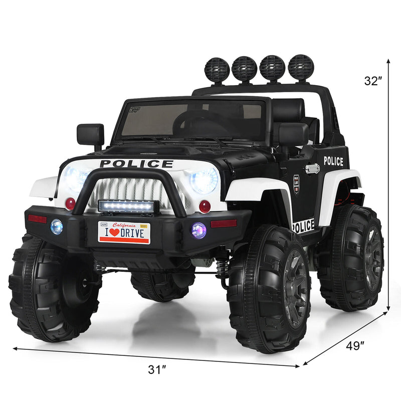 Load image into Gallery viewer, Electric Kids Ride On Police Car with MP3 and Remote Control - 12V
