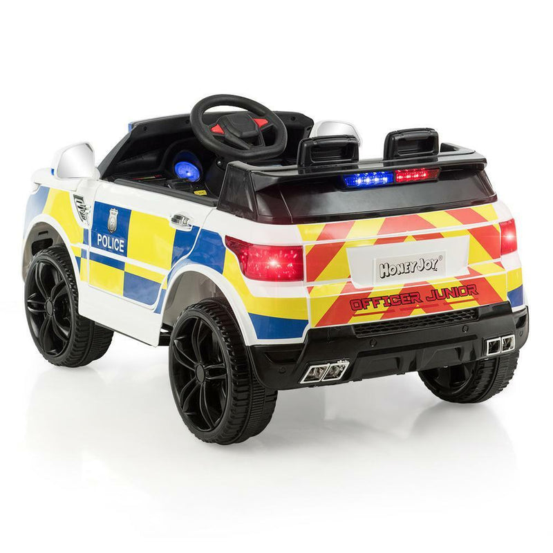 Load image into Gallery viewer, Electric Kids Ride-On Police Car with Remote Control, Music, and Headlights - MP3 Compatible
