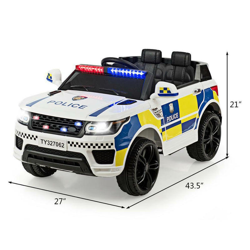 Load image into Gallery viewer, Electric Kids Ride-On Police Car with Remote Control, Music, and Headlights - MP3 Compatible

