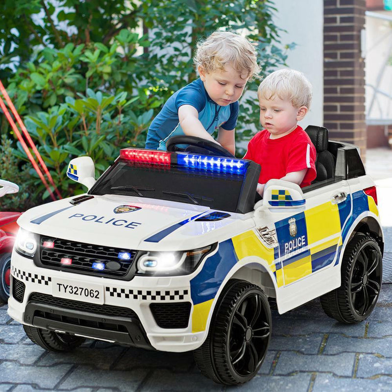 Load image into Gallery viewer, Electric Kids Ride-On Police Car with Remote Control, Music, and Headlights - MP3 Compatible

