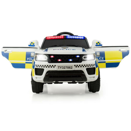 Electric Kids Ride-On Police Car with Remote Control, Music, and Headlights - MP3 Compatible