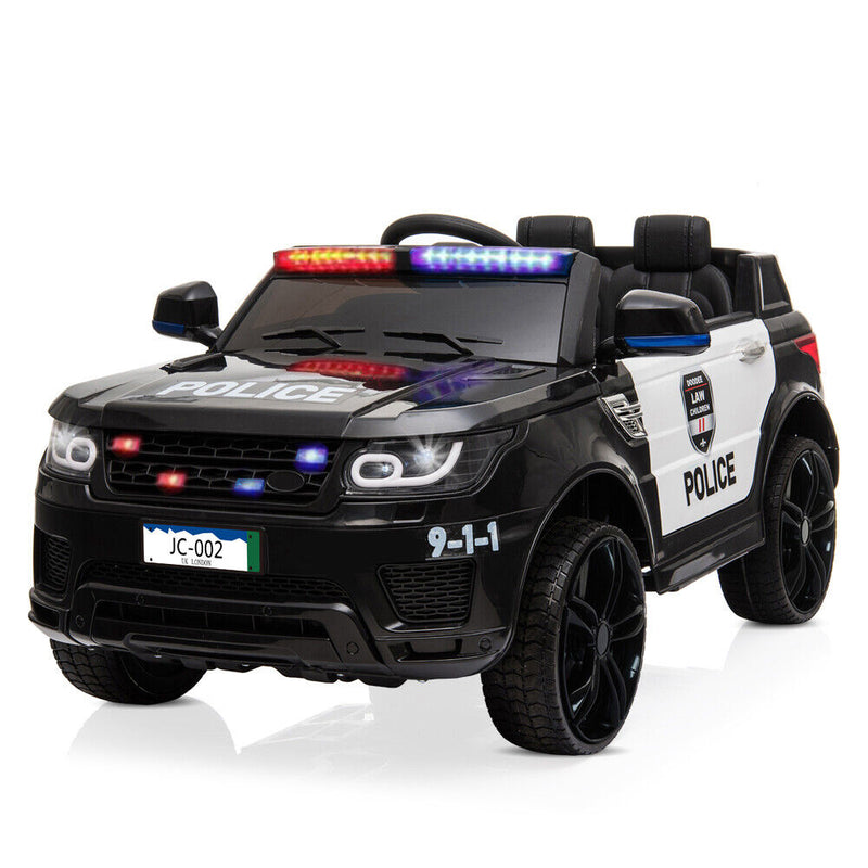 Load image into Gallery viewer, Electric Kids Ride On Police SUV with Remote Control and Music - Black
