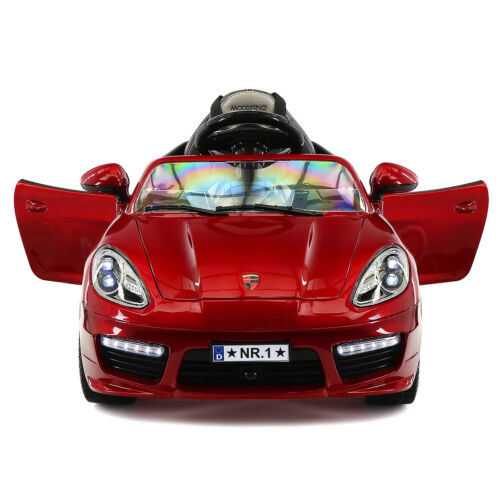 Load image into Gallery viewer, Electric Kids Ride-On Roadster Sports Car with PU Leather Seat, 2 Speeds, Lights, and Remote Control
