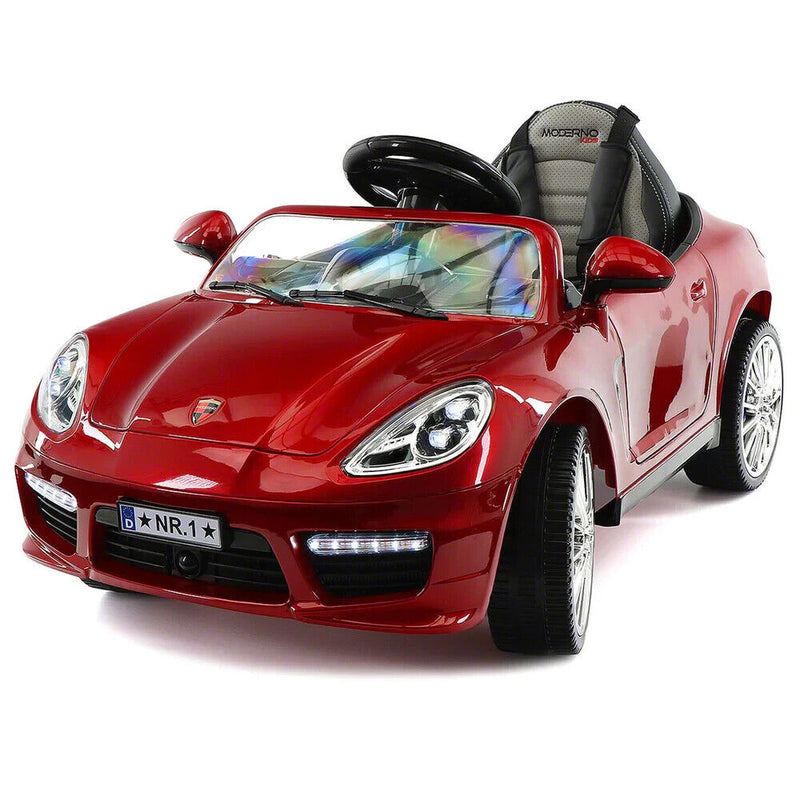 Load image into Gallery viewer, Electric Kids Ride-On Roadster Sports Car with PU Leather Seat, 2 Speeds, Lights, and Remote Control
