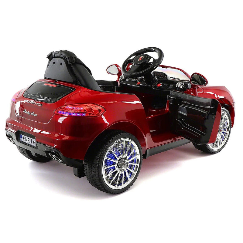 Load image into Gallery viewer, Electric Kids Ride-On Roadster Sports Car with PU Leather Seat, 2 Speeds, Lights, and Remote Control
