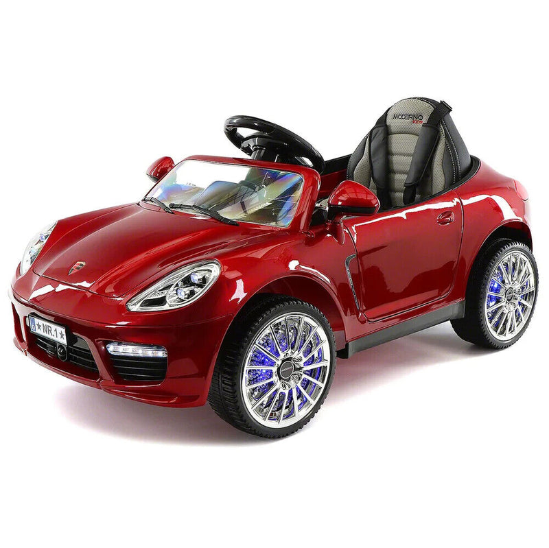 Load image into Gallery viewer, Electric Kids Ride-On Roadster Sports Car with PU Leather Seat, 2 Speeds, Lights, and Remote Control
