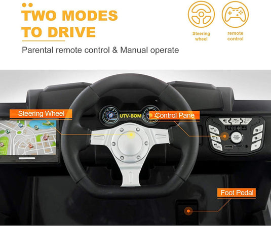 Electric Kids Ride-On SUV Truck with Music and Remote Control - 3 Speed Options