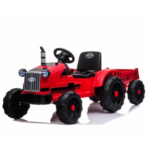 Load image into Gallery viewer, Electric Kids Ride-On Tractor with Trailer Toy - Perfect for Christmas Fun!
