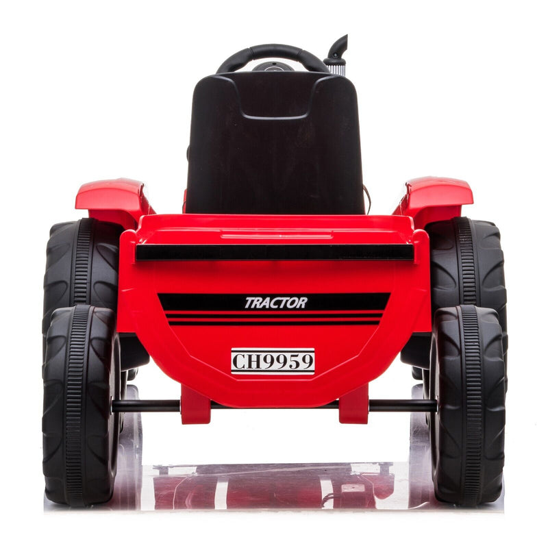 Load image into Gallery viewer, Electric Kids Ride-On Tractor with Trailer Toy - Perfect for Christmas Fun!
