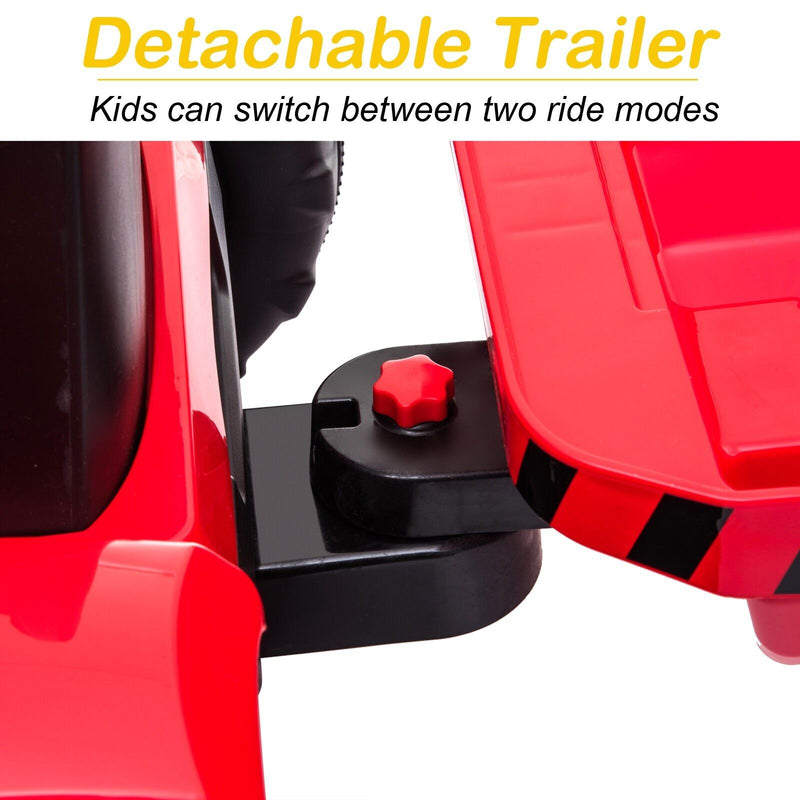 Load image into Gallery viewer, Electric Kids Ride-On Tractor with Trailer Toy - Perfect for Christmas Fun!
