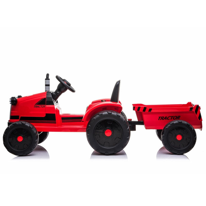 Load image into Gallery viewer, Electric Kids Ride-On Tractor with Trailer Toy - Perfect for Christmas Fun!
