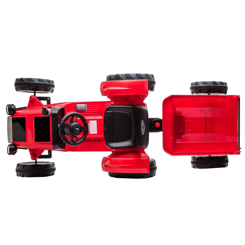 Load image into Gallery viewer, Electric Kids Ride-On Tractor with Trailer Toy - Perfect for Christmas Fun!
