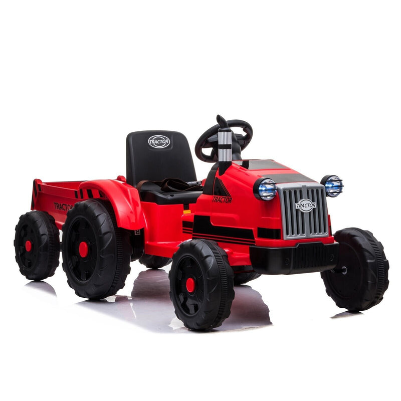 Load image into Gallery viewer, Electric Kids Ride-On Tractor with Trailer Toy - Perfect for Christmas Fun!
