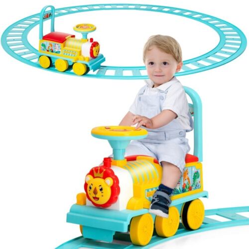 Load image into Gallery viewer, Electric Kids Ride On Train Set with Hidden Storage and 16-Piece Track
