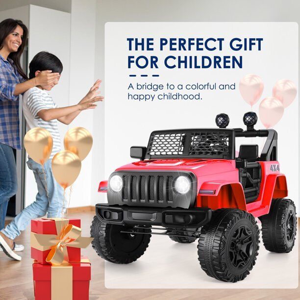 Load image into Gallery viewer, Electric Kids Ride-On Truck with Remote Control, LED Lights, and Music - 12V Battery Powered

