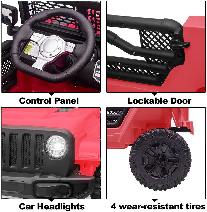 Load image into Gallery viewer, Electric Kids Ride-On Truck with Remote Control and LED Lights - 12V Battery Powered, 1-Seater
