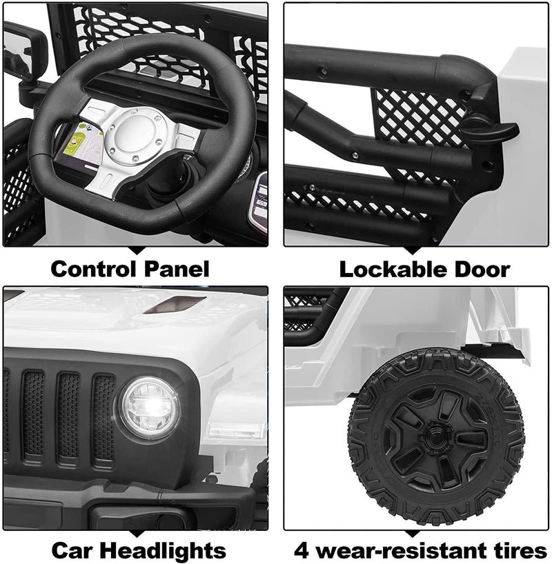 Load image into Gallery viewer, Electric Kids Ride-On Truck with Remote Control and LED Lights - 12V Battery Powered, 1-Seater
