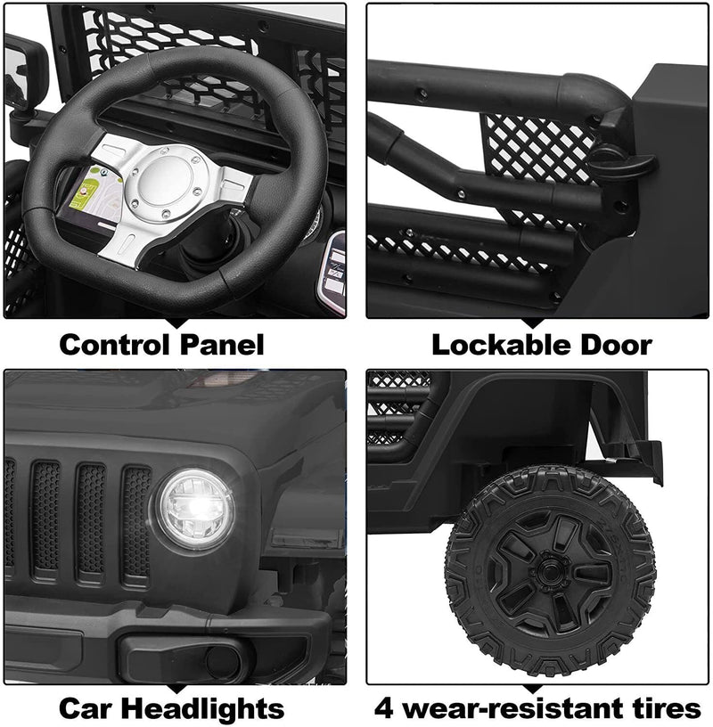 Load image into Gallery viewer, Electric Kids Ride-On Truck with Remote Control and LED Lights - 12V Battery Powered, 1-Seater
